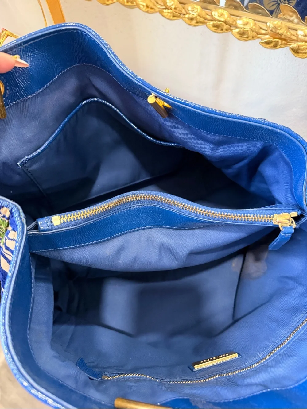 Tory Burch navy tote